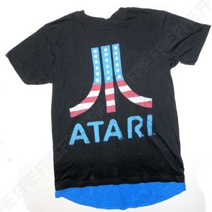 Black T-Shirt Size M Atari Logo